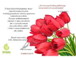 8 MARCA 2018r „DZIEŃ KOBIET”