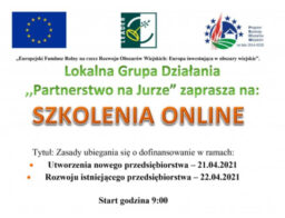 Zapraszamy na bezpłatne szkolenia online – 21.04.2021 oraz 22.04.2021